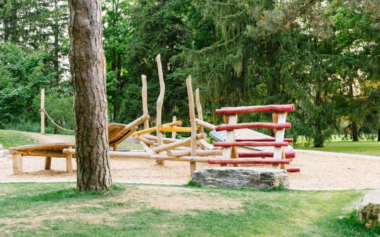 Log playground Exhibition Park Guelph