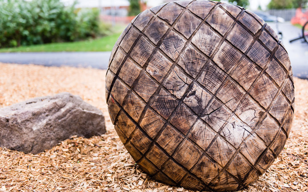 log design playground natural engrave wood
