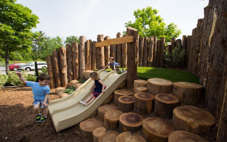 Oakville-natural-playground slide