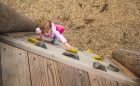 natural playground climbing wall