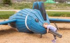 playground sculpture bird kingfisher playground