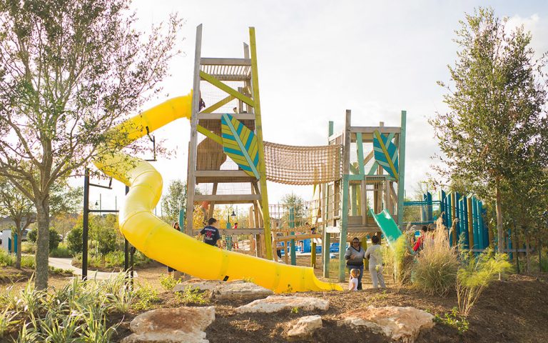 giant playground slide tower