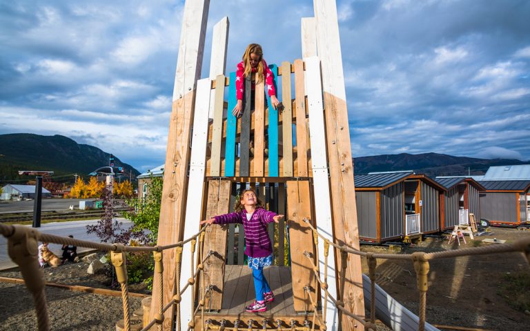 towers carcross yukon playground outdoor custom wood