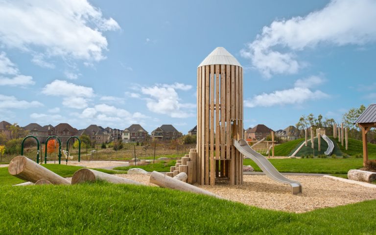 barn silo tower wood natural playground