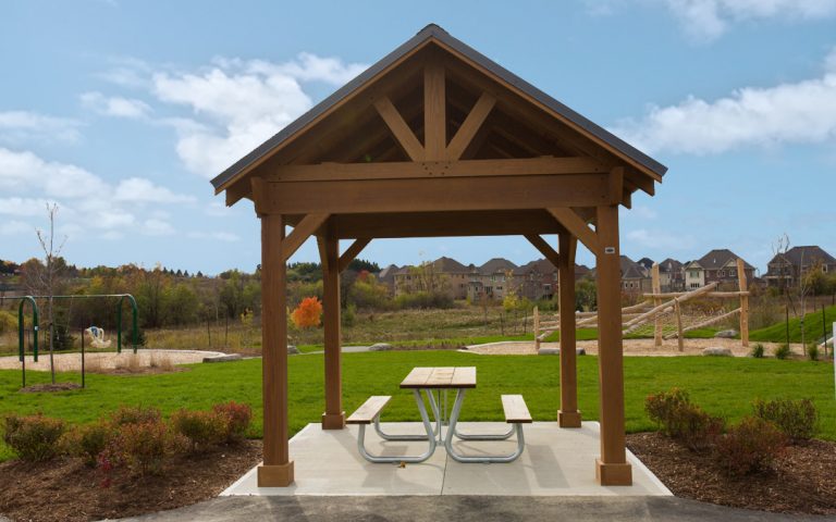 playground natural themed pavilion shade structure