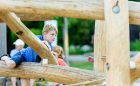 wood log jam structure play