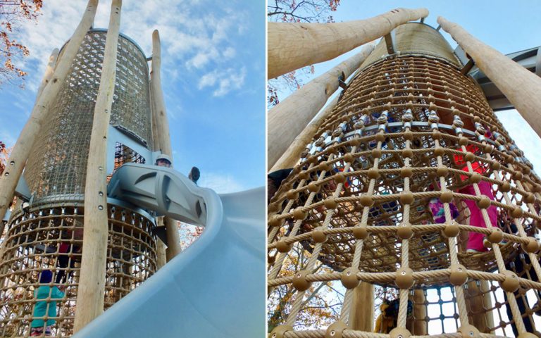 natural playground dingle park halifax log tower