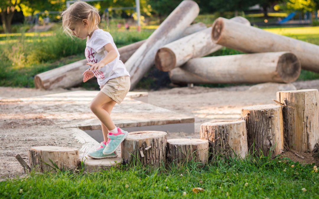 climbing natural playground log edging playspace