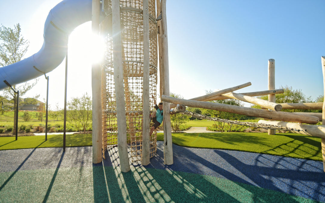 playground slide tower log climbing