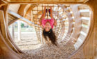 richmond hill ontario natural playground conch shell net rope climber