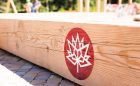 150 Canada playground calgary natural custom wood bench