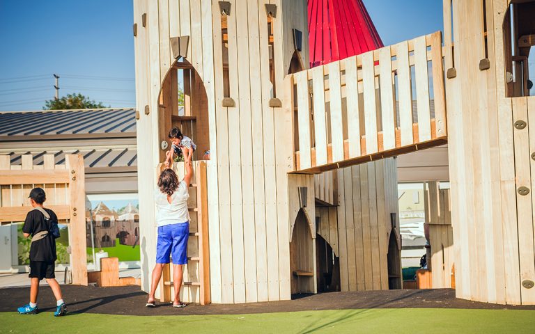Mississauga playground wood towers castle