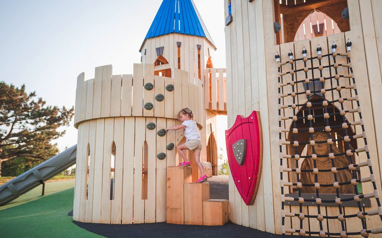 Paul Coffey Mississauga playground castle climbing natural play