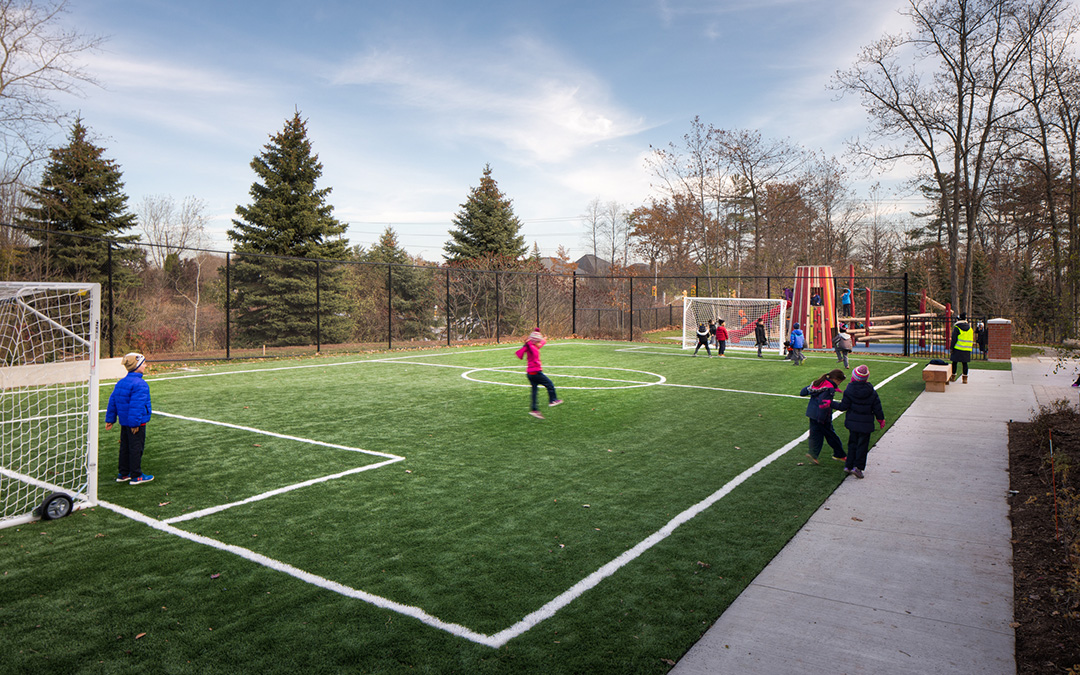 Rotherglen school soccer field yard