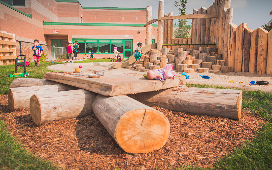 st bernadette natural playground discovery table