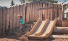 child care centre natural playground slide