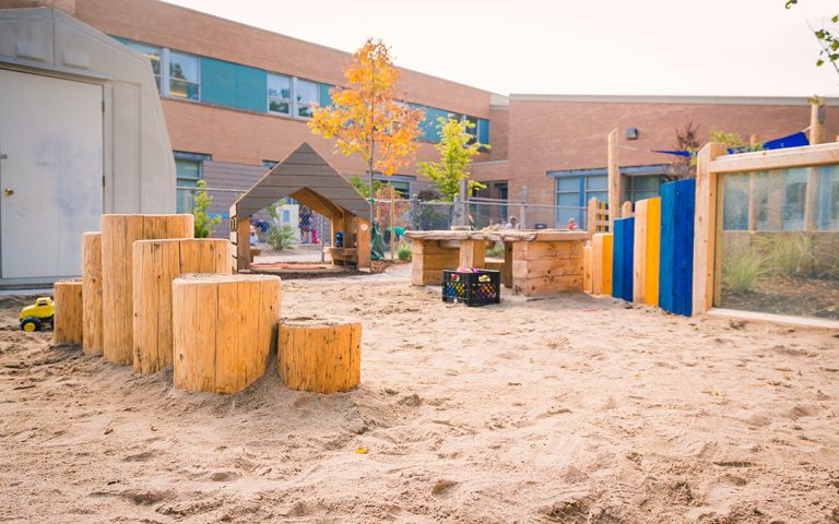 pilgrim woods school playground sand play