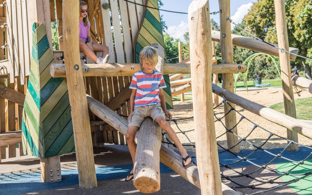 washington park denver colorado log climber playground nets