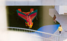 overhead view of phoenix playground sculpture San Francisco Chinatown