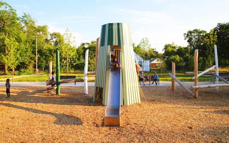 sculpture slide playground ella fitzgerald park outdoor play space