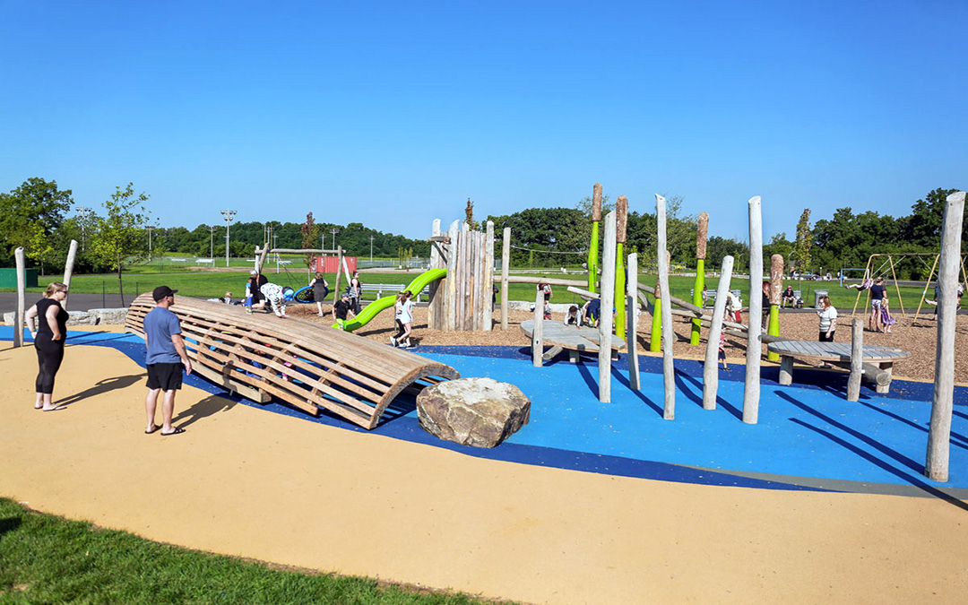 William Connell custom natural timber playground