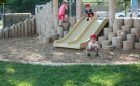 slide hill stepper wood natural play space