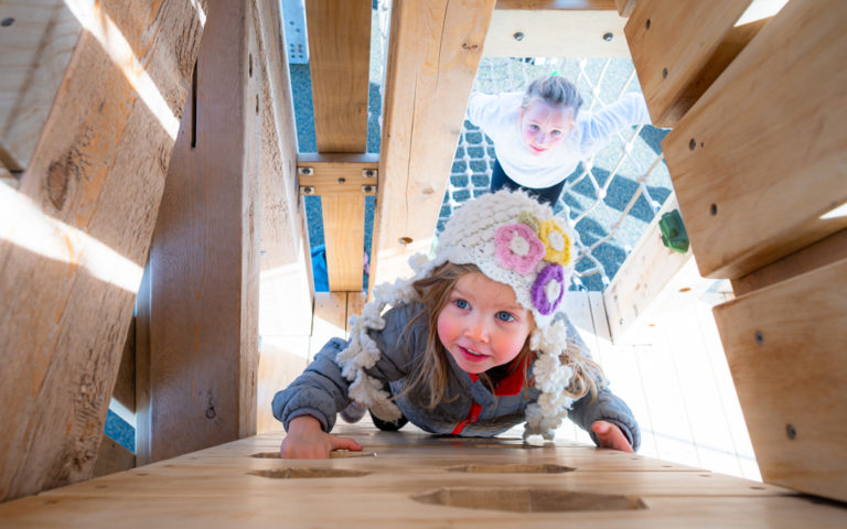 natural wood playground saskatchewan tower climbing ladder