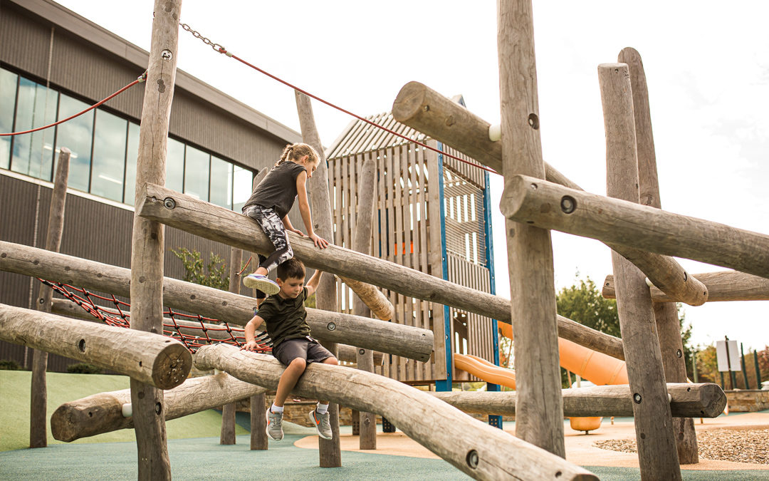 Joyner park wake forest NC natural playground log climber ropes high challenge