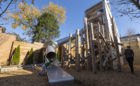 GDS private school adventure senior towers natural wood playground tube slide robinia climber
