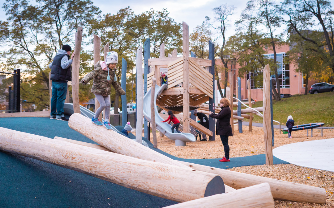 toronto-natural-wood-playground-log-climbers-hill-play-towers-nets-slides