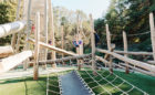 California natural playground redwood grove park net log climber landform play