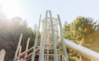 San Francisco California natural playground log tower adventure climbing robinia