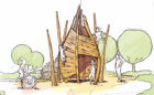 presidio tunnel tops natural playground birds nest hut structure