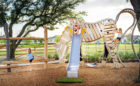 Amira playground Tomball Texas custom Arabian horse sculpture playable art