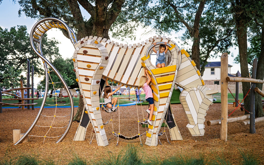 custom natural playground bespoke arabian horse sculpture rope climber playable art