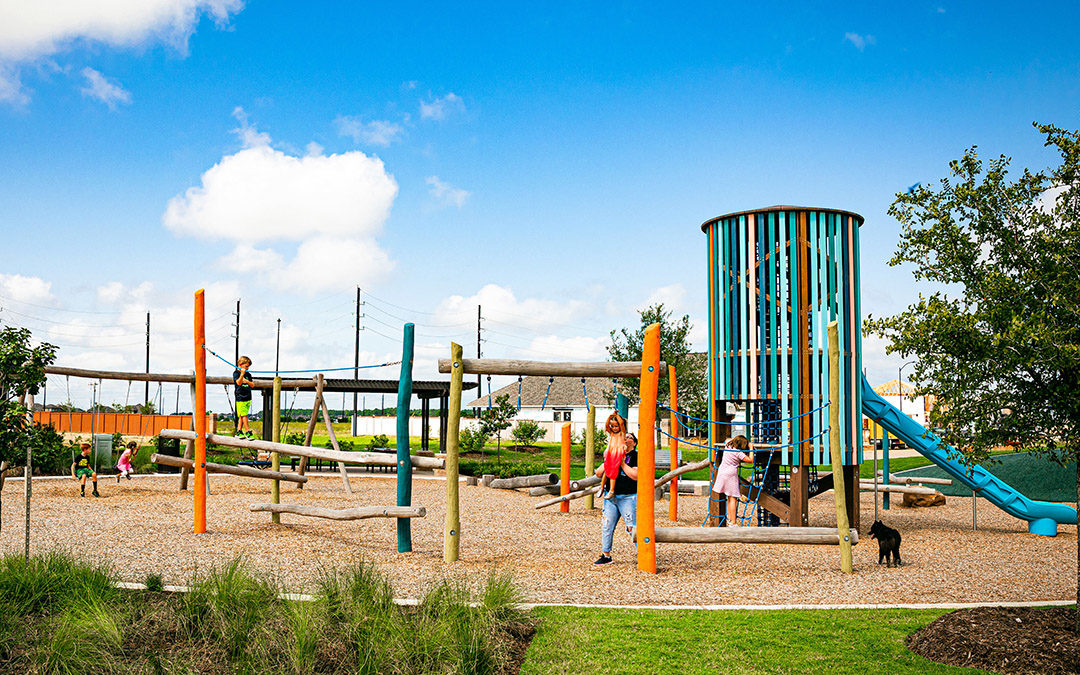 katy texas robinia log nature play ground tower playground
