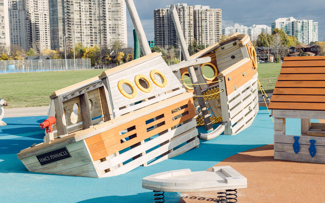 HMCS Pinnacle playground shipwreck in Mississauga near Square One