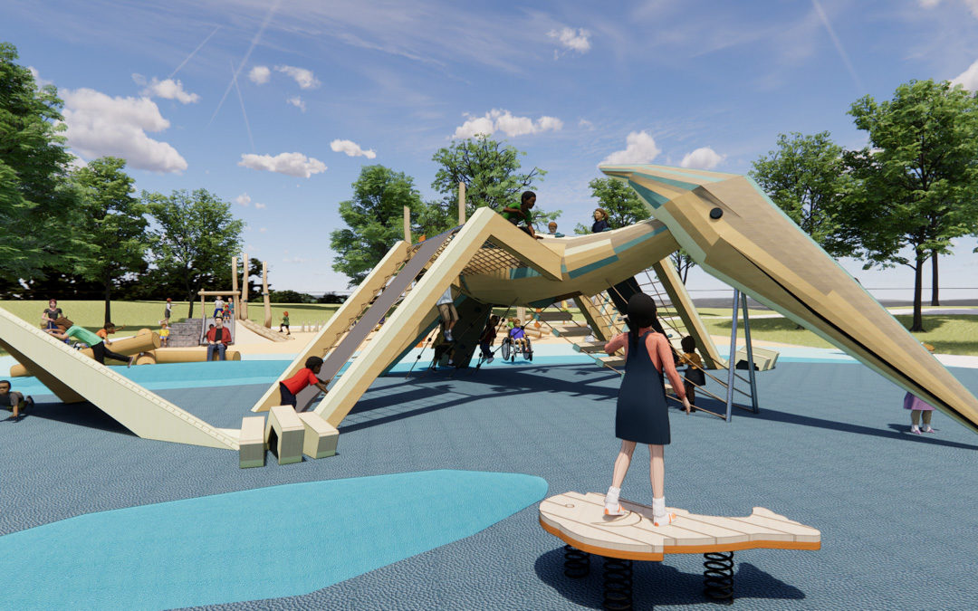 Pteranodon render playground design dinosaur park