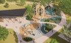 Joe Louis Greenway Detoit Michigan playground design render perspective