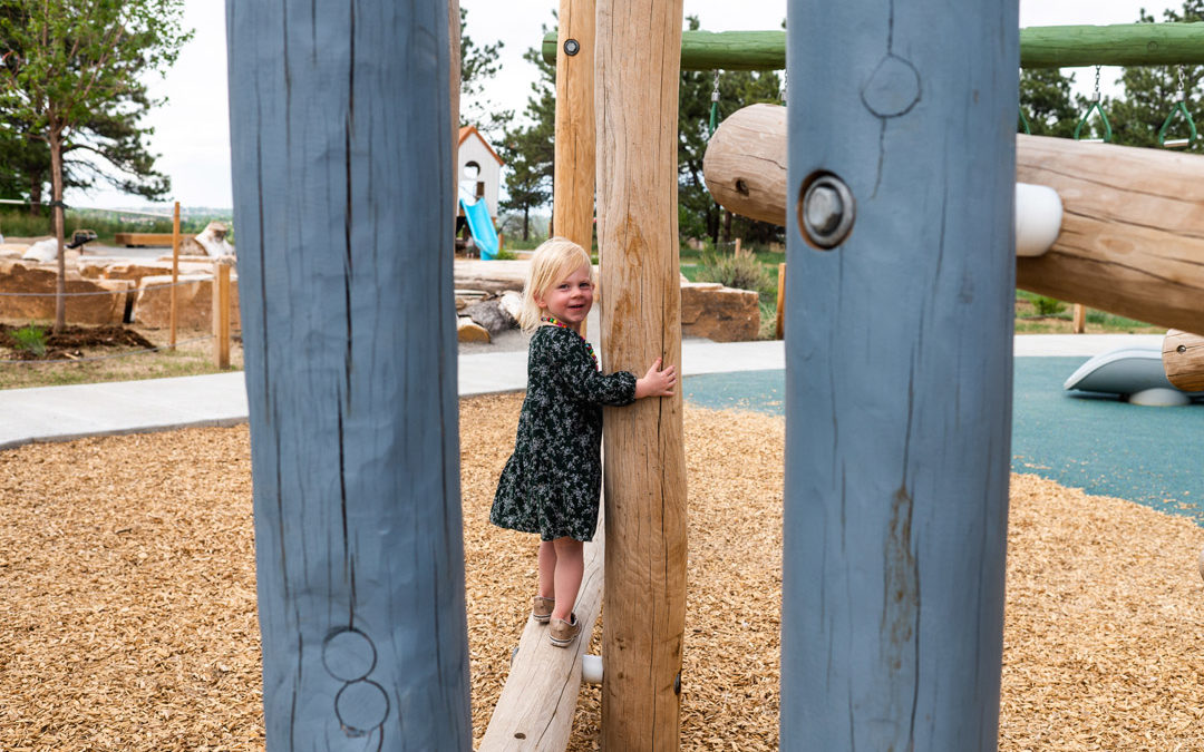 Colorado natural playground robinia wood post