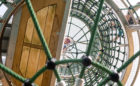 Inspiration Point playground inside log tower net climbing