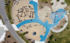 Churchill Meadows Mississauga playground drone photo of plan view