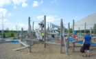 Custom Log Jam at Mississauga playground