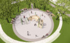 Daybreak Loop Park playground design render in plan view