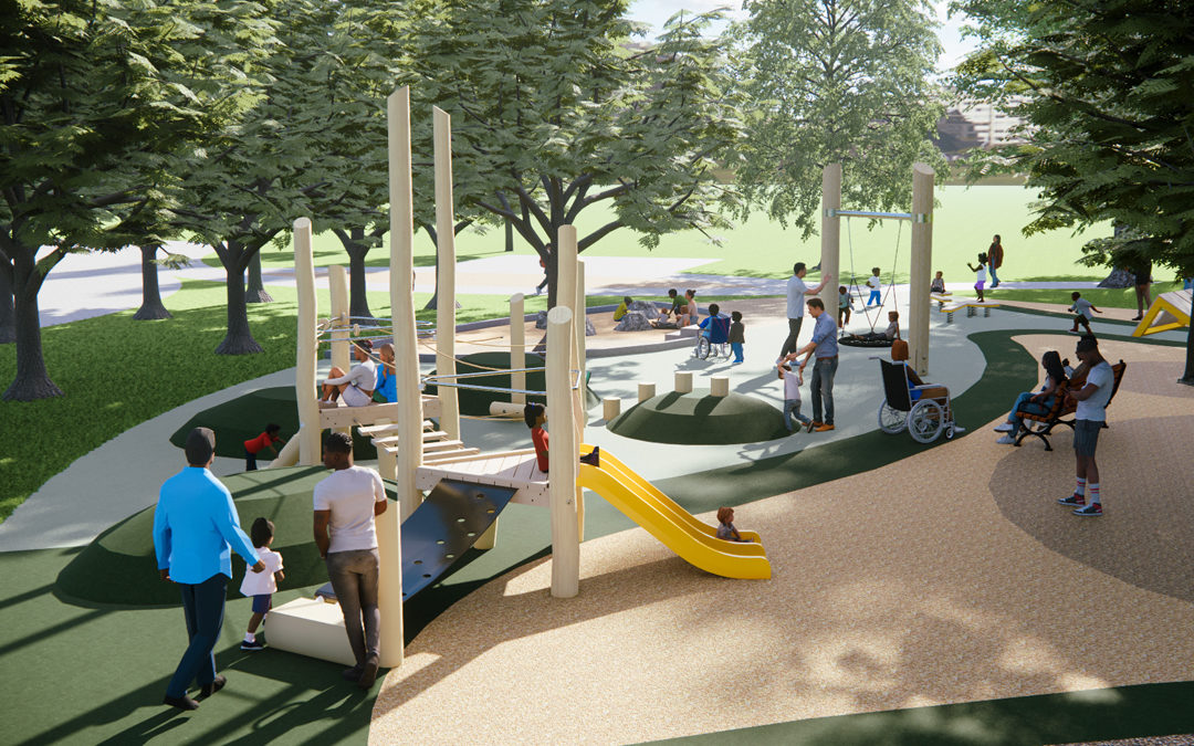 Alberta Jones park junior playground render