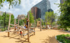 Metropolitan Park log jam playground in Arlington near Amazon HQ2