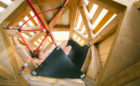 Interior net play and flex form climber inside fox playground