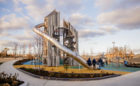 Joe Louis Greenway playground unity towers in Detroit